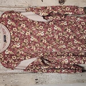 New Heimish Floral Urban Ribbed Top
